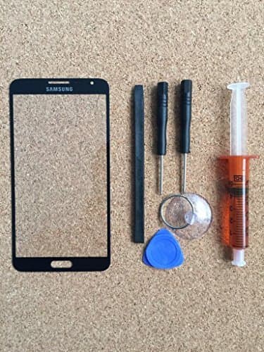 QC Tech Samsung Galaxy Note 3 Neo N750 mini Black Front Screen Glass Replacement Kit