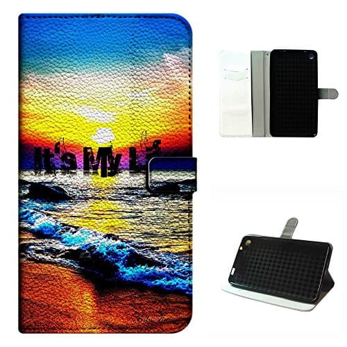 Studio 7.0 II case, SoloShow(R) BLU Studio 7.0 II S480U/S480L 7.0 inch case PU Leather Wallet Flip case, Its my life Colorful Sunrise pattern (5)