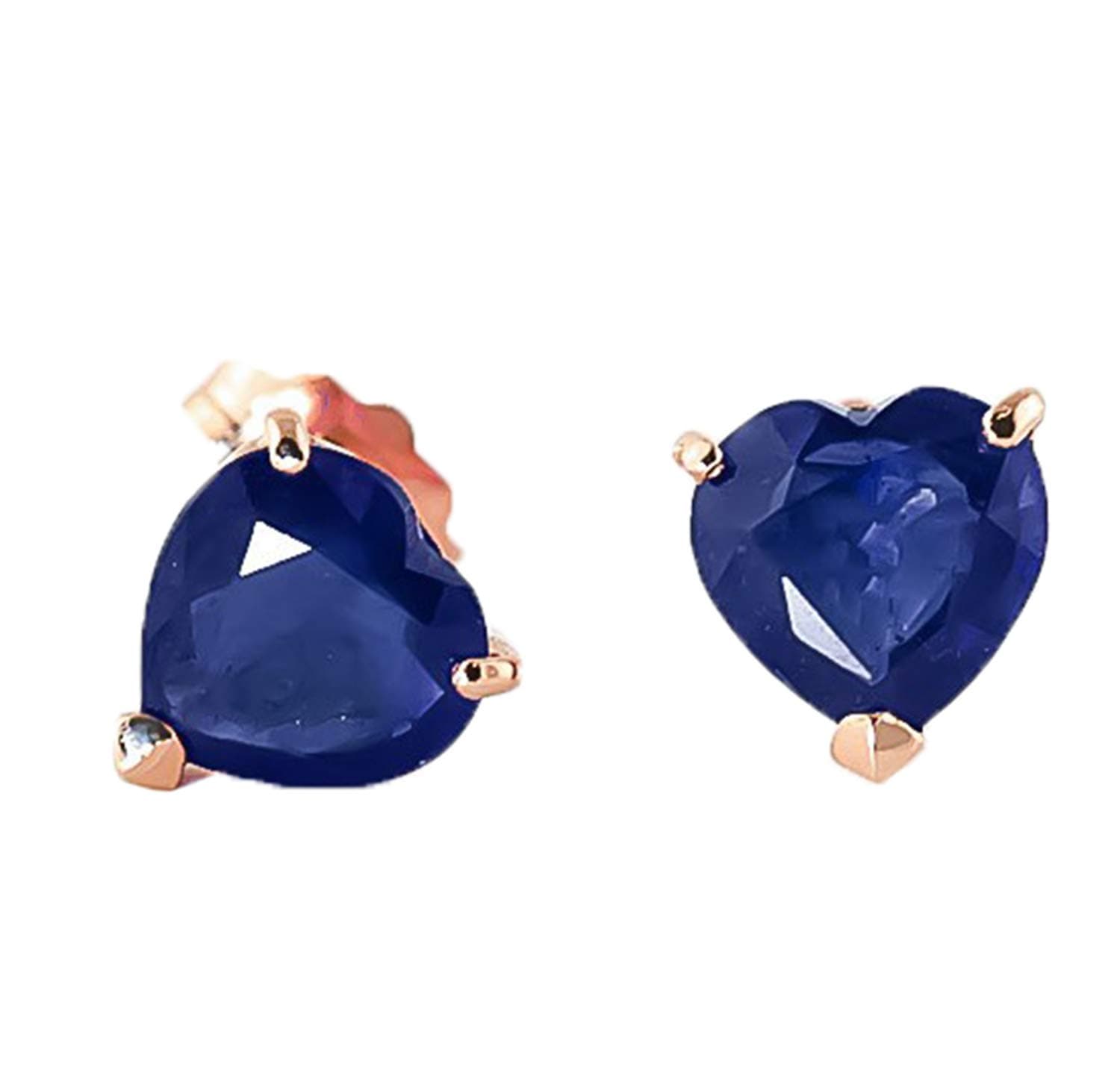 Heart Stud Earrings Rose Gold