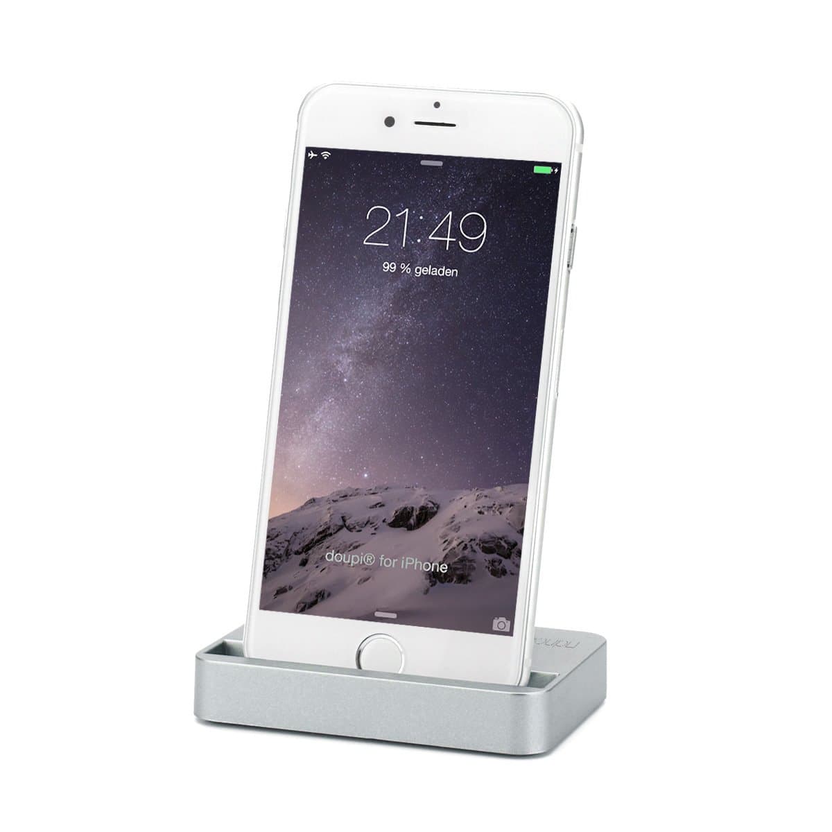 doupi Docking Station for iPhone 5 5C 5S SE, 6 / 6S Plus, 7/7 Plus, 8/8 Plus, X/Xs/Xs Max/Xr, iPhone SE 5S 5 5C with 8pin connector Dock Charger Stand Holder, Grey