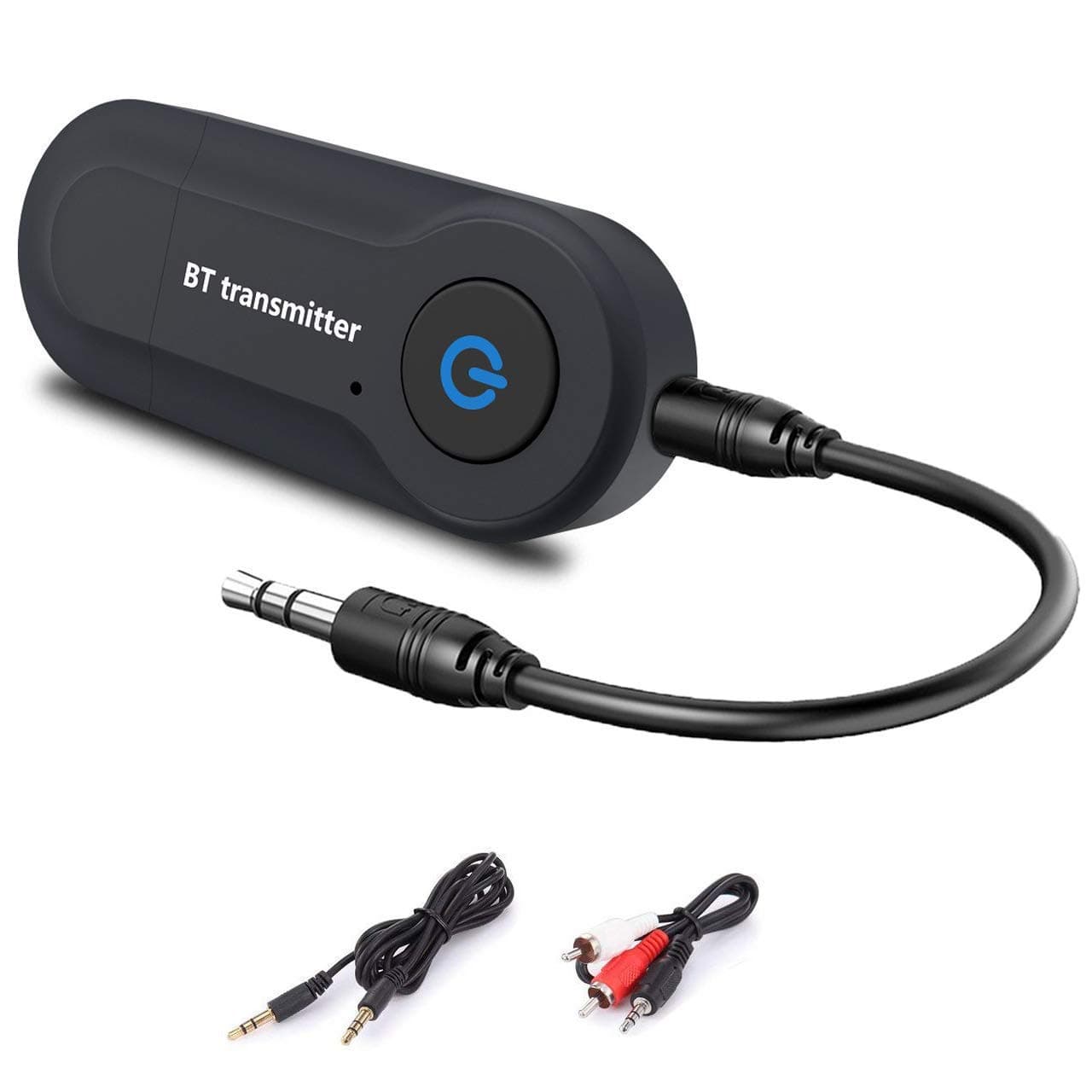 Bluetooth Transmitter Wireless Transmitter V4.2 USB Bluetooth Adapter Connected to 3.5mm Audio Receiver Devices Low Latency Paired for PC TV Headphones Car Home Stereo Music