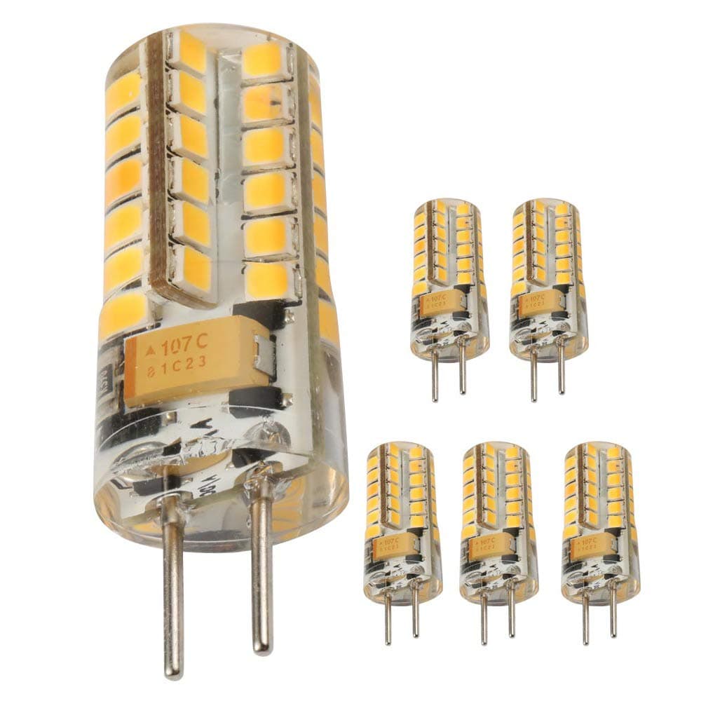 Ukey U GY6.35 LED, led Halogen Replacement 3W Bi-pin Base AC/DC 12V 2700K Warm White Dimmable,led Landscape Light Bulbs 30W Replacement 5Pack (3)