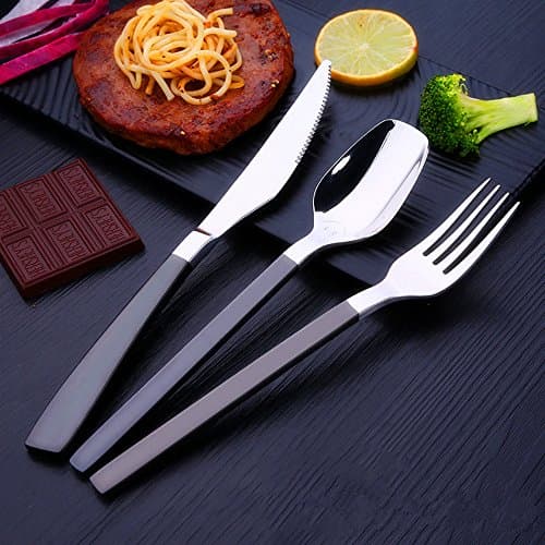 COMIART 3 Piece Stainless Steel Flatware Silverware Set, Service For 1, Mirror Polished, Include Knife / Fork / Spoon, Dishwasher Safe