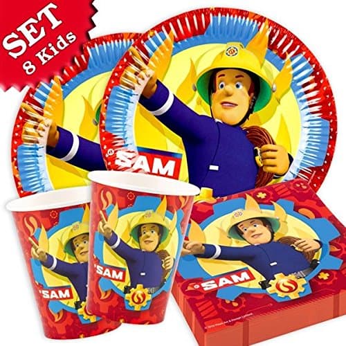Fireman Sam 8 Kids Basic Set, 36-Piece