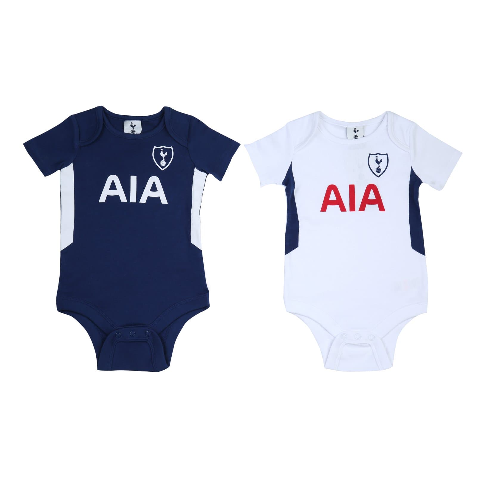 Official Tottenham Hotspur Baby Core Kit 2 Pack Bodysuits - 2017/18 Season (0-3 months)
