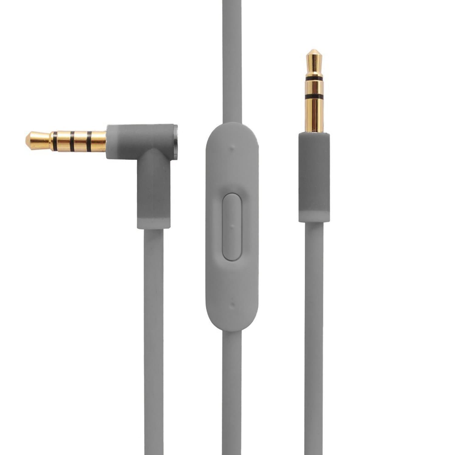Dynas™ Replacement Cable For Dr Dre Beats Monster Headphones Control Remote Cord Pro Solo Studio Mixr Aux Auxiliary Lead (Grey)