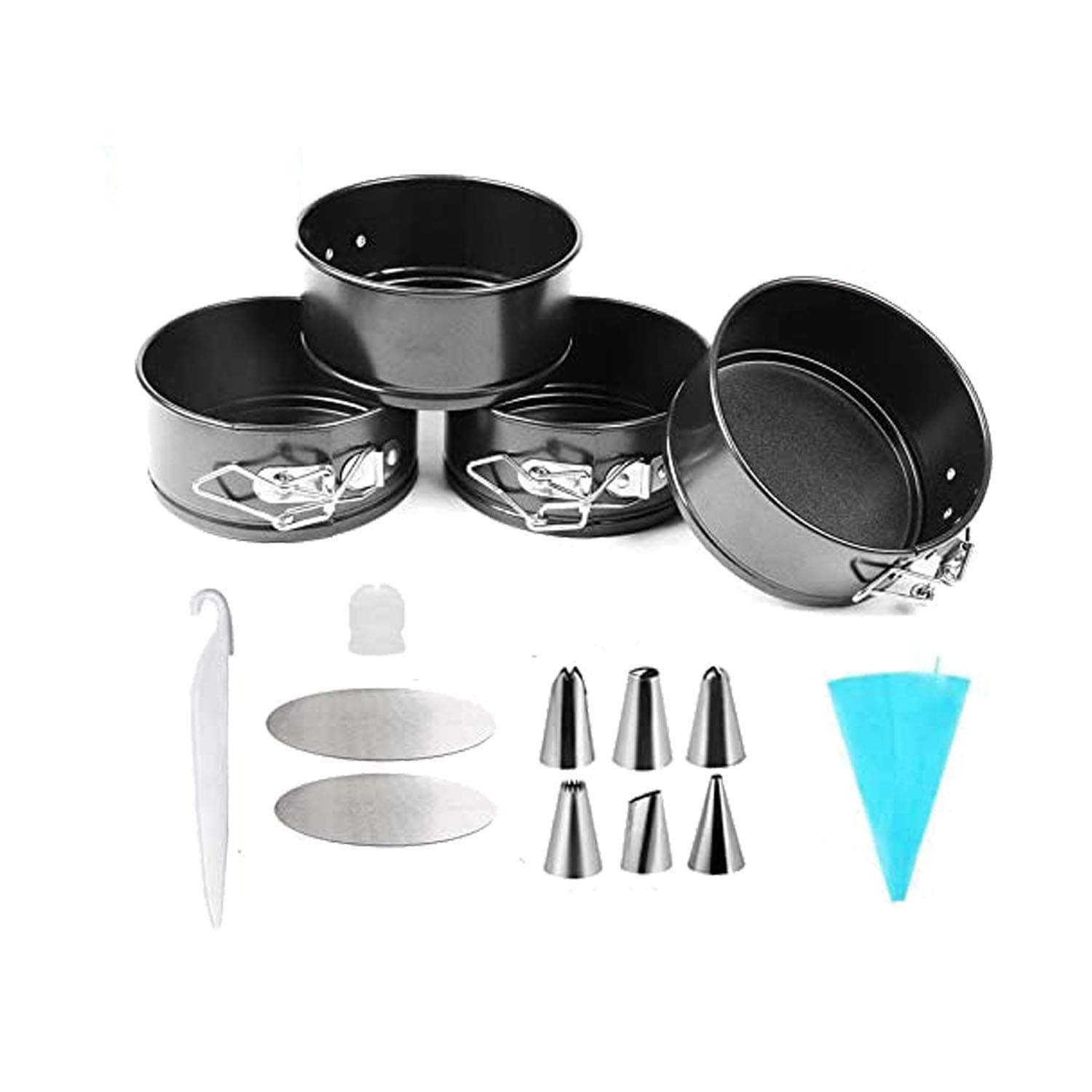 Non-stick Springform Cake Pan Set - 4 Inch Leakproof Cheese Pan