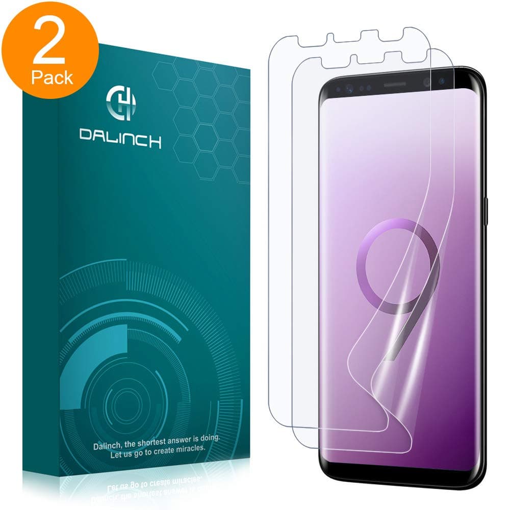 Galaxy S9 Screen Protector [2 Pack],Dalinch Galaxy S9 Anti-Bubble Wet Applied Screen Protector,[Easy Installation] [Case Friendly] [no lifting] [Touch Sensitive] Film for Samsung Galaxy S9 (S9, Clear)