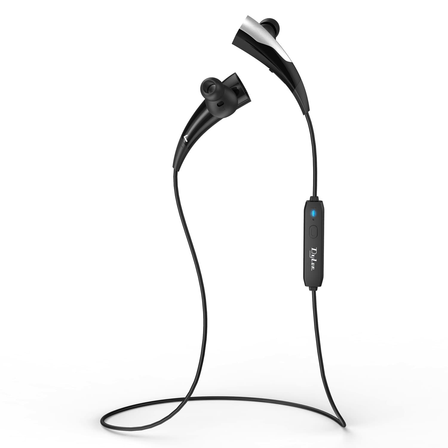 Magnetic Bluetooth Headset, Dylan In-ear Wireless Bluetooth 4.1 Noise Cancelling Sport earbuds with Magnet Circle for iPhone Andriod and other devices, Black