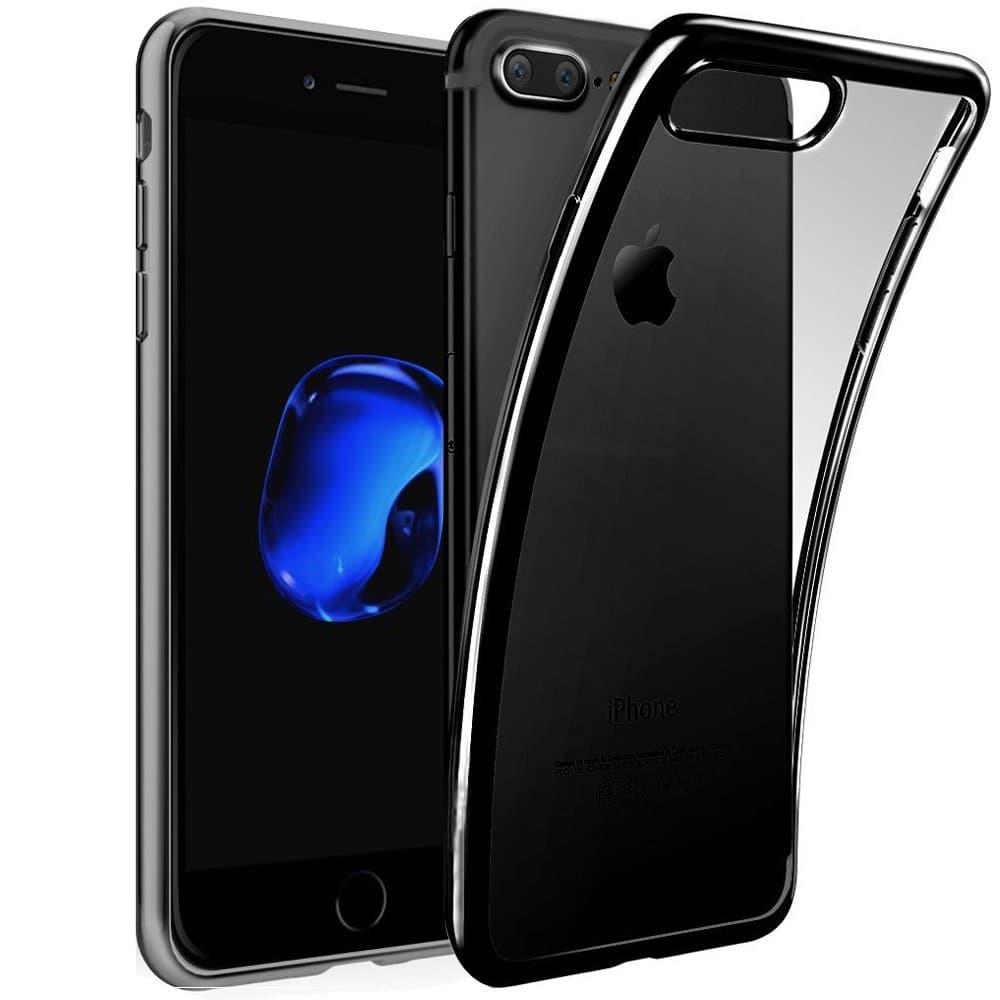 iPhone 7 Plus Case, AVIDET Shock-Absorption, Anti-Scratch Soft Gel TPU Silicone Case Cover for Apple iPhone 7 Plus ( Jet Black )