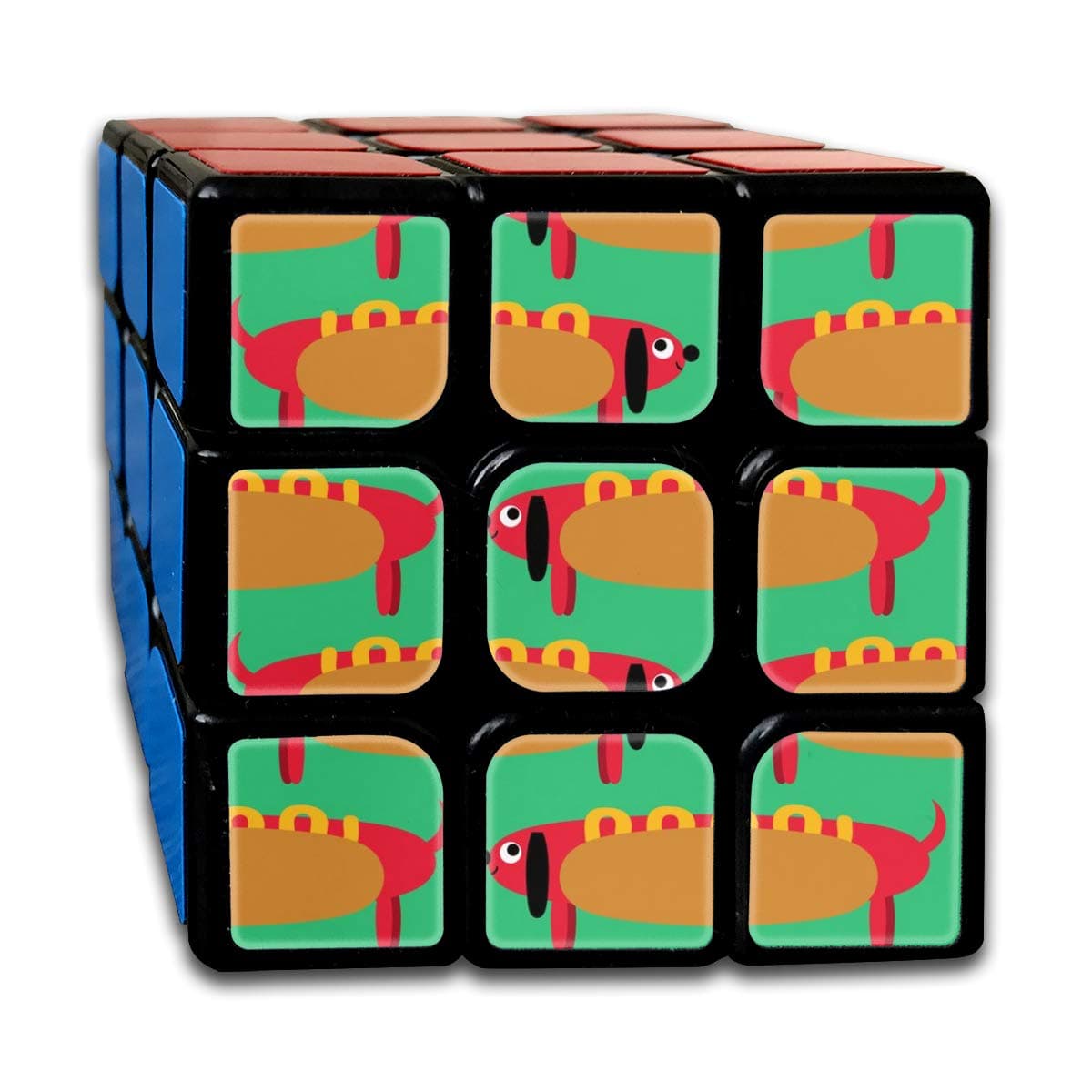Hot Dog_723 3x3 Magic Speed Cube Smooth Speed Magic Rubik Cube Puzzles Toys