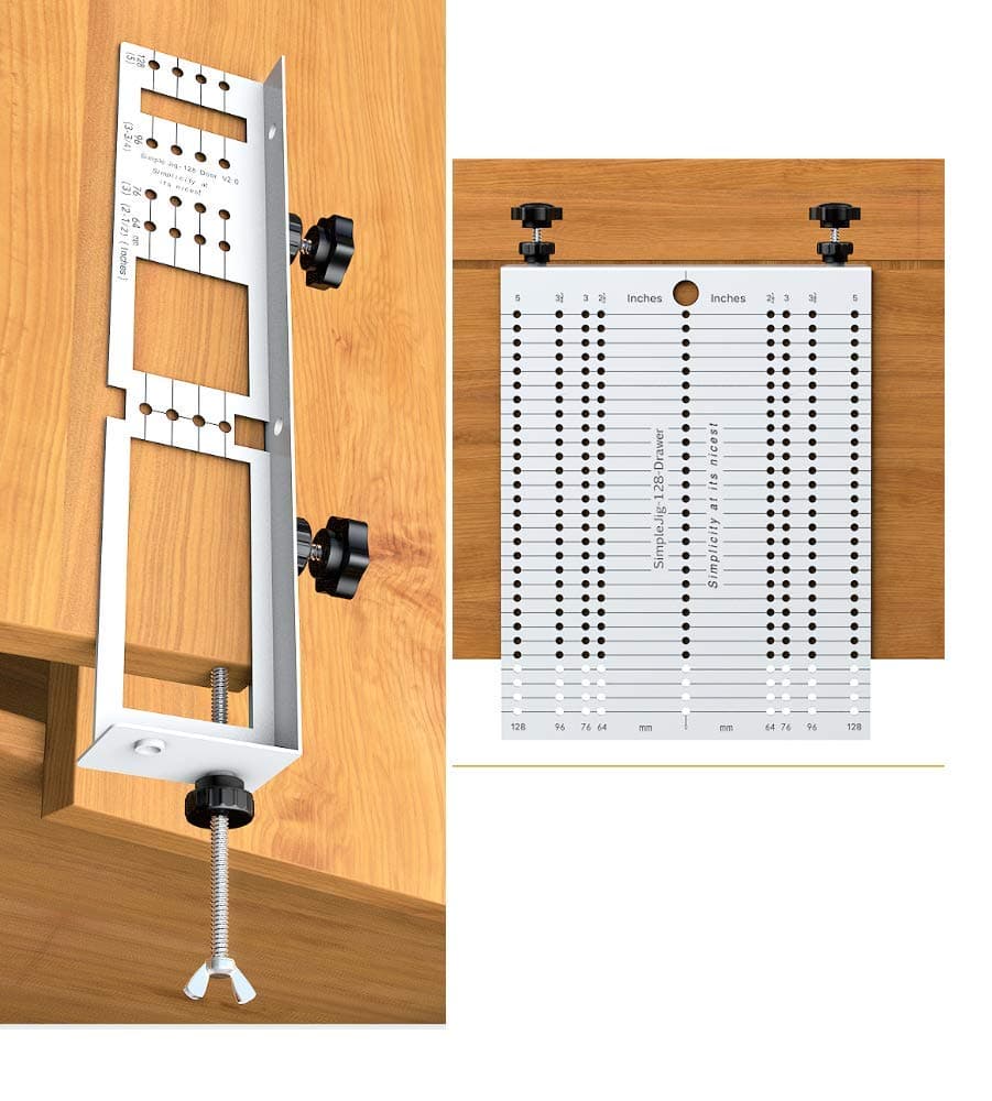 Jig Template for cabinet knobs pulls and handles installation, the SimpleJig - version 2