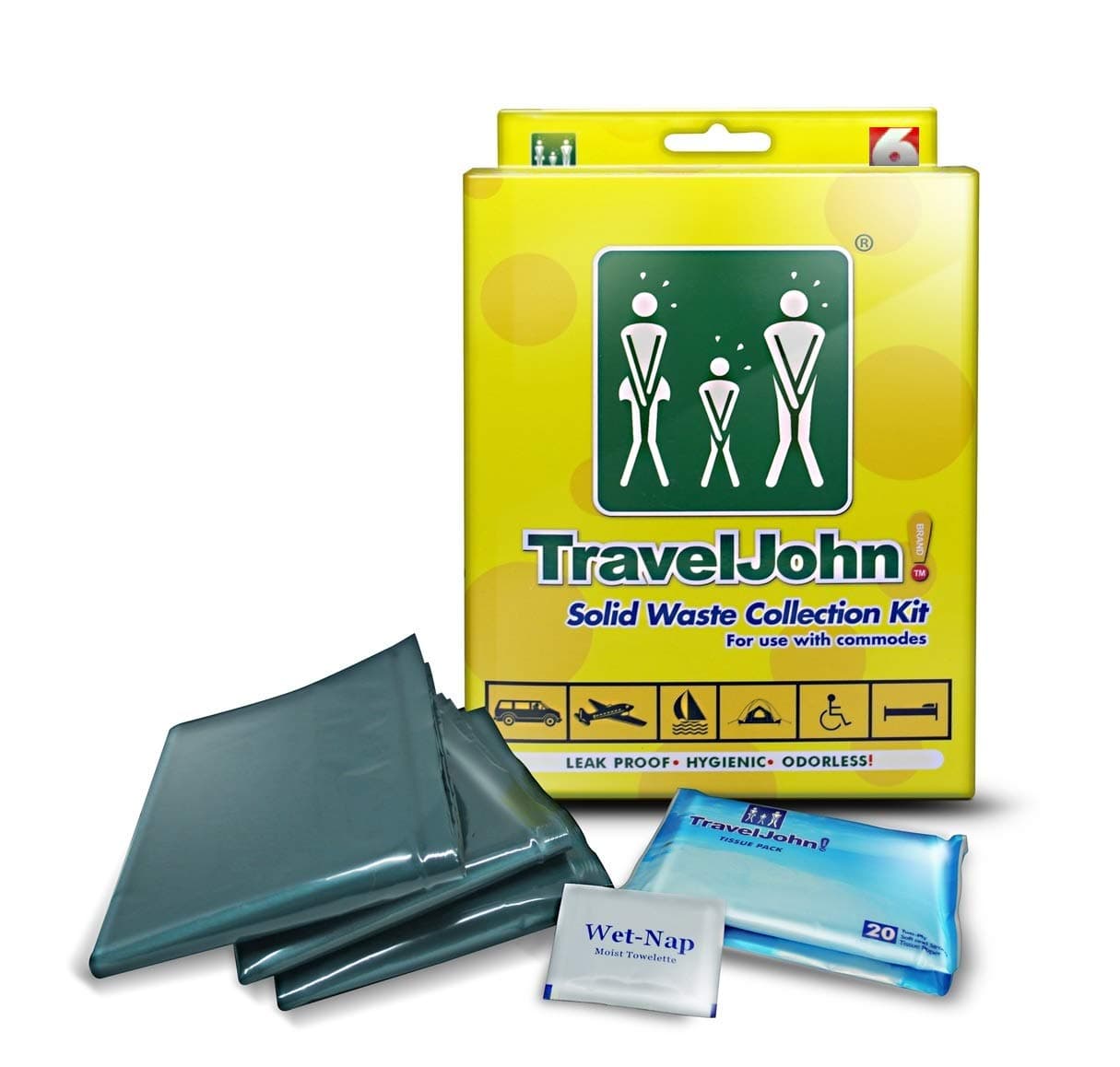 Travel John Solid Waste Collection Kit - Pack of 6