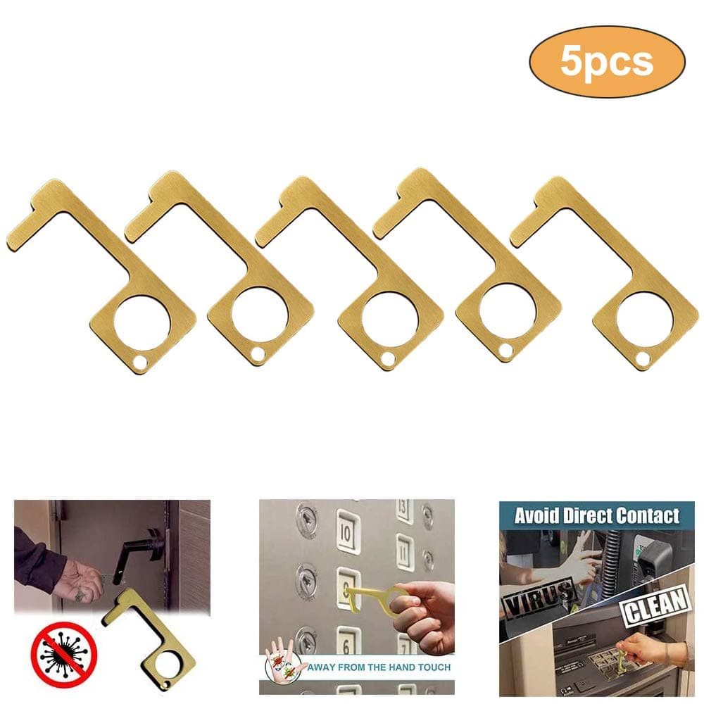 5pcs Contactless Door Opener Tool Door Handle Button Tool Avoiding Contact with Elevator Buttons and Door Handles and Reusable CleanKey Safety Protection and Easy to Carry