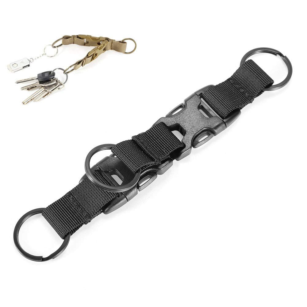 Aiyuda Tactical Molle EDC Key Ring Gear Heavy Duty Quick Release Key Chain Holder Compatible with MOLLE Bag Pack