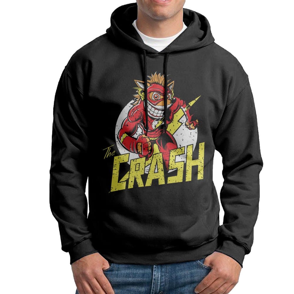 Mens Crash Bandicoot The Flash Hoodie Pullover