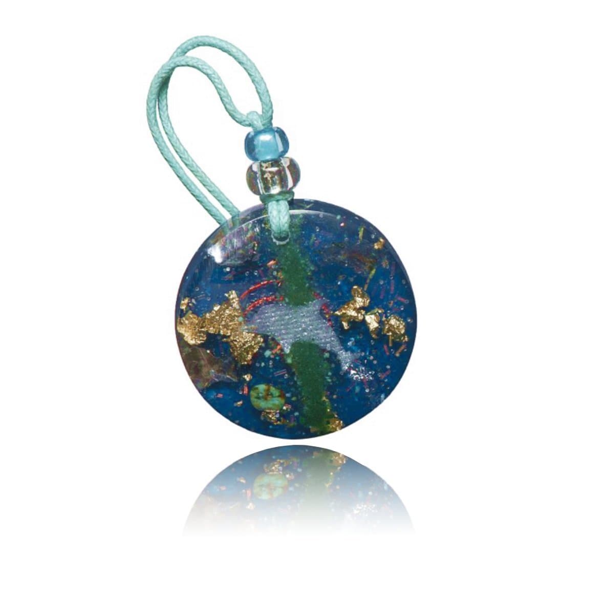 Small orgone amulet with turquoise