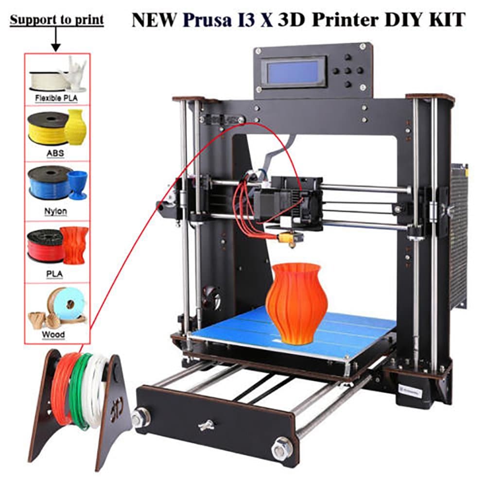 3D Printer I3 High Precision Large Size Desktop 3D Printer Kit Reprap Prusa I3 DIY Self-Assembly LCD Screen PLA/ABS Filament 1.75MM DIY 3D Printer 200x200x180 (DIY-I3 3D Printer)