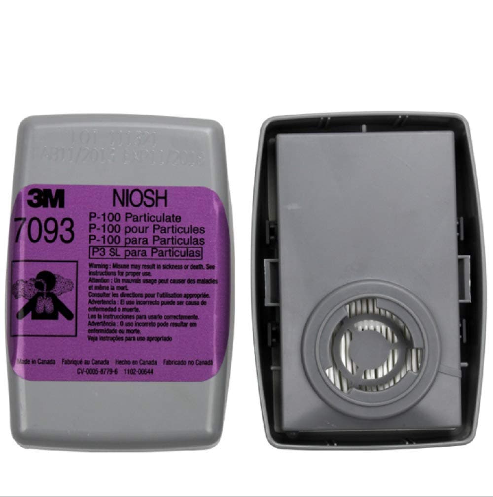 7093, Particulate Filter for 7093 Use with Filter Retainer 6800 6200 7502 FF-4, P100 (2 Pairs/4 Packs)