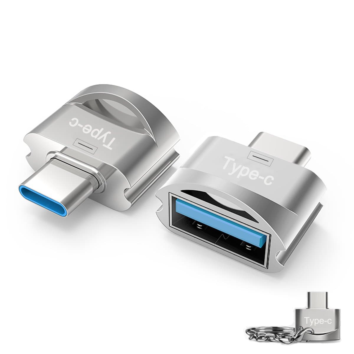 Urbetter Mini USB Type C to USB 3.0 Adapter, USB C Adapter [2 Pack] for MacBook Pro 2017/2016, Google Chromebook Pixelbook, Samsung Galaxy S9 S8 S8+ Note 8, Google Pixel 2/2XL