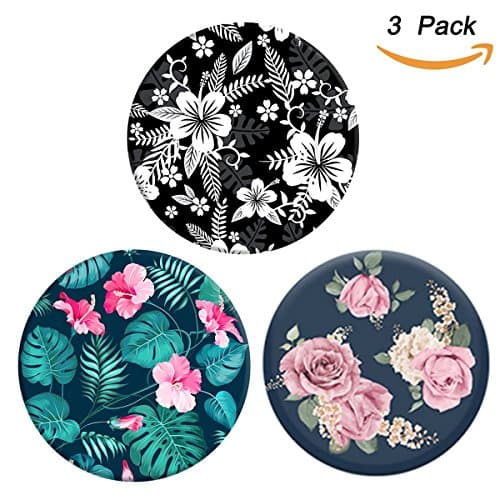 Multi-Function Mounts and Stands,Dmcyber Expanding Stand Grip Pop Mount Socket for Smartphones ,iPhone and Tablets, Pack of 3 (Flower)