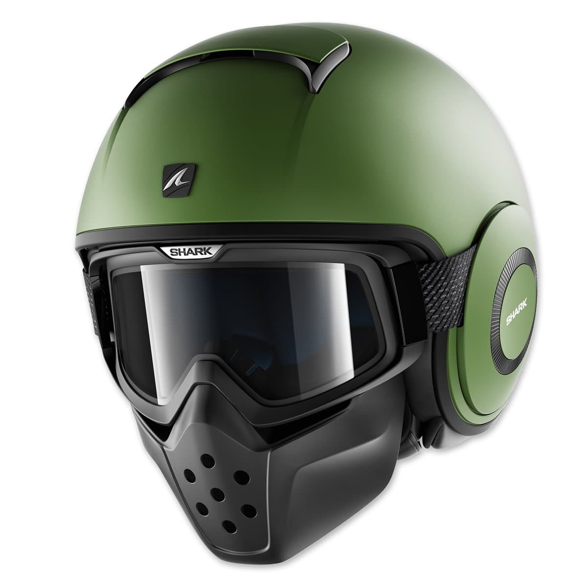 Shark Helmets Drak Blank Matte Green (Medium)