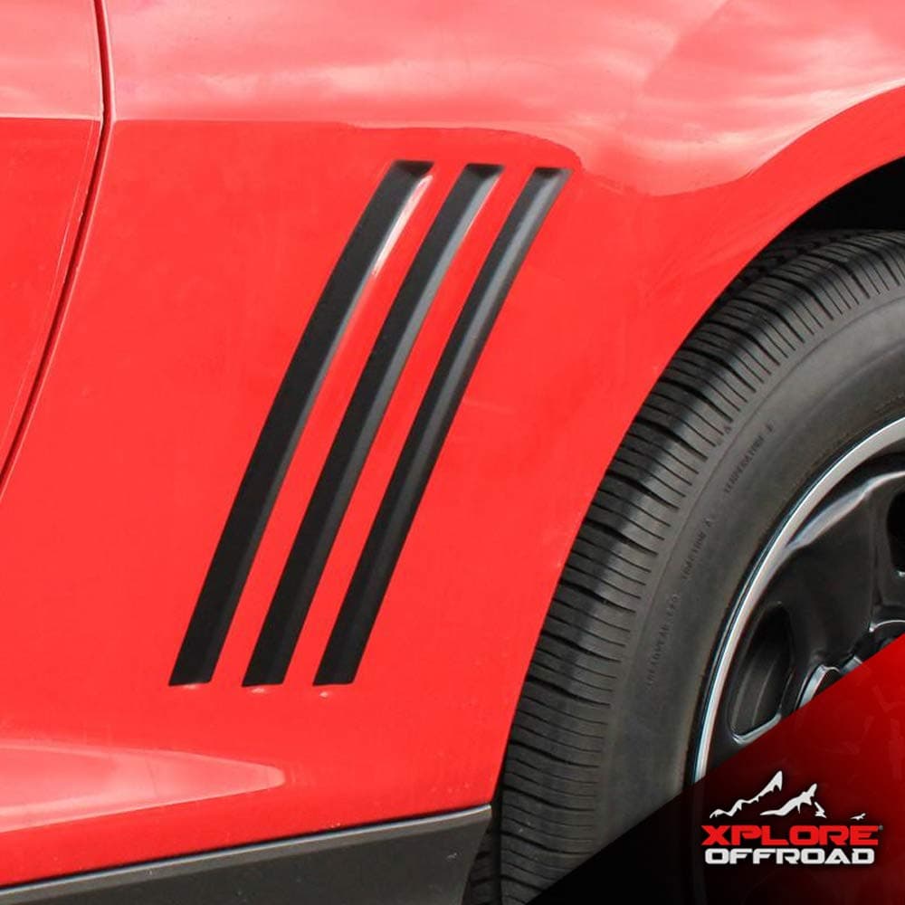 XPLORE OFFROAD - Chevy Camaro Side Vent Insert Stripe Decals | 2010-2015 | Matte Black | Both Sides