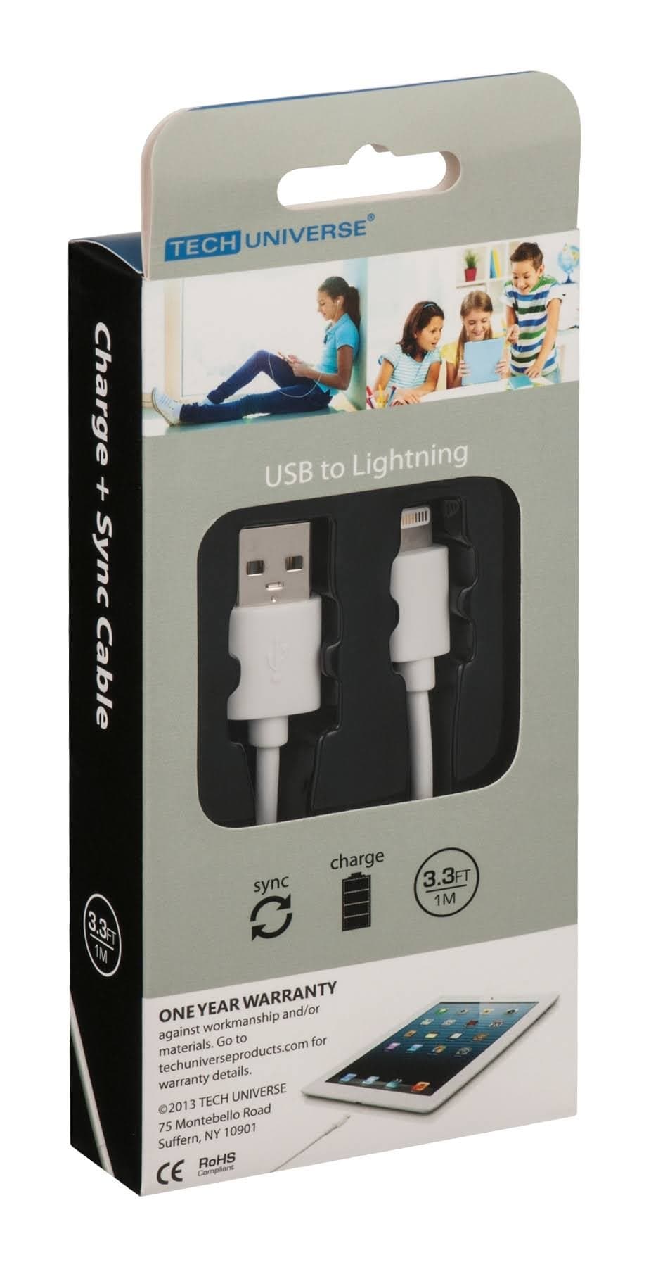 Tech Universe USB Charge & Sync Cable 3.3 Ft.