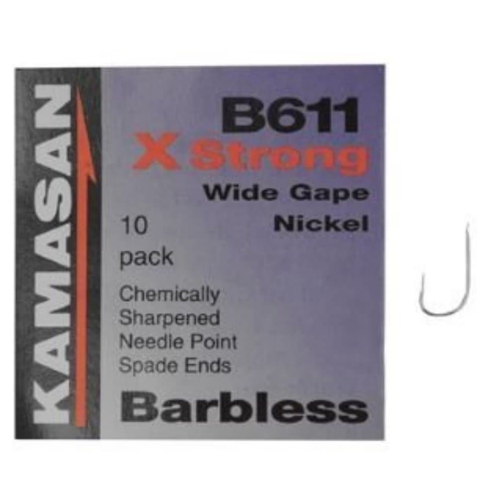 Kamasan B611 Spade Barbless Hooks Silver 14