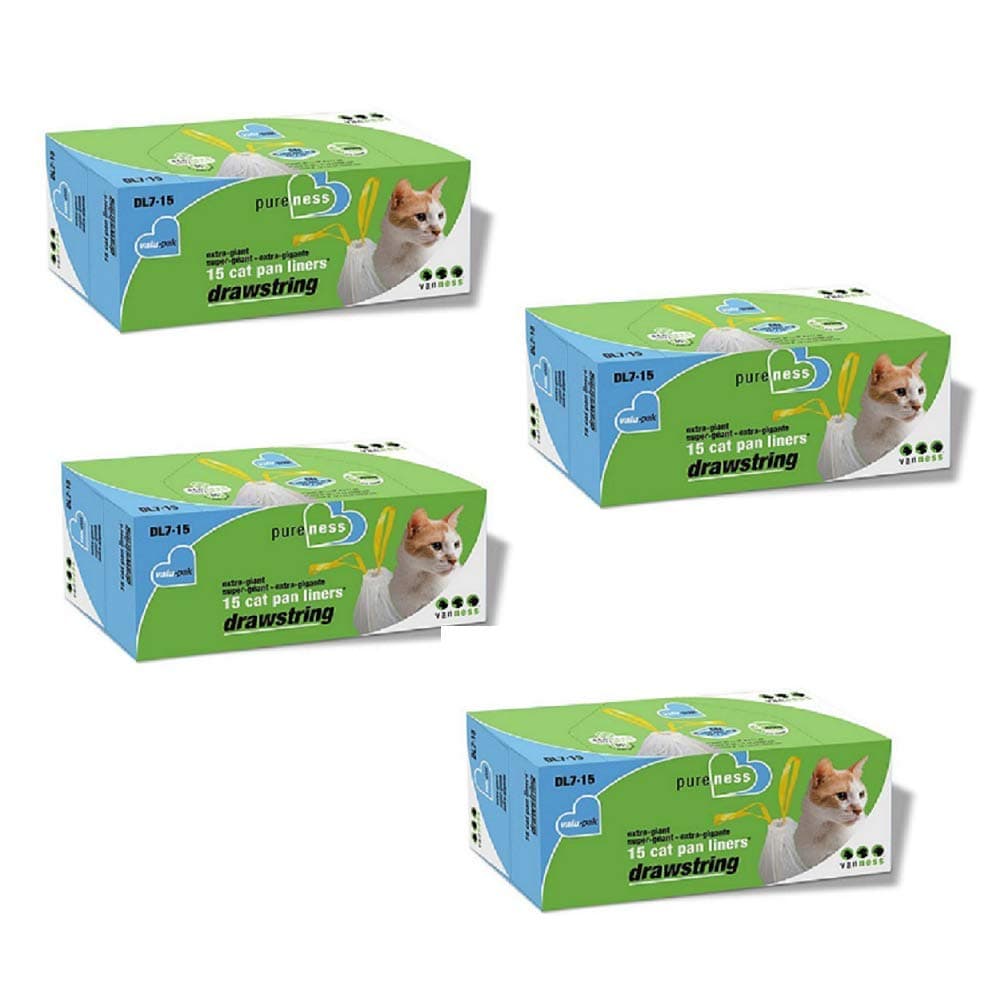 Pureness Large Drawstring Valu-Pak Cat Pan Liners, (Extra Giant 4 Pack)