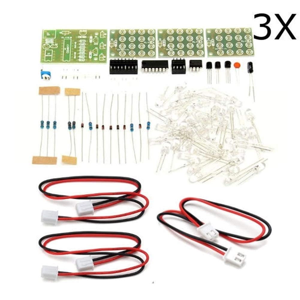 Quintion Child DIY tool Strobe Module Electronics Learning Kit 3Pcs DIY CD4017+NE555 Accessories