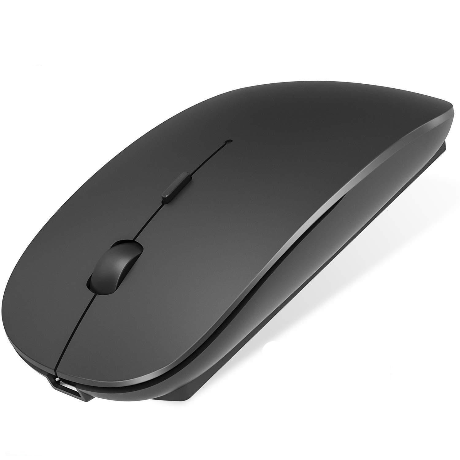 Wishlink Wireless Mouse,2.4G Slim Silent Portable Optical Mice with USB Nano Receiver and Type-C 3 Adjustable DPI for Computer Notebook PC Laptop MacBook Tablet (Black)