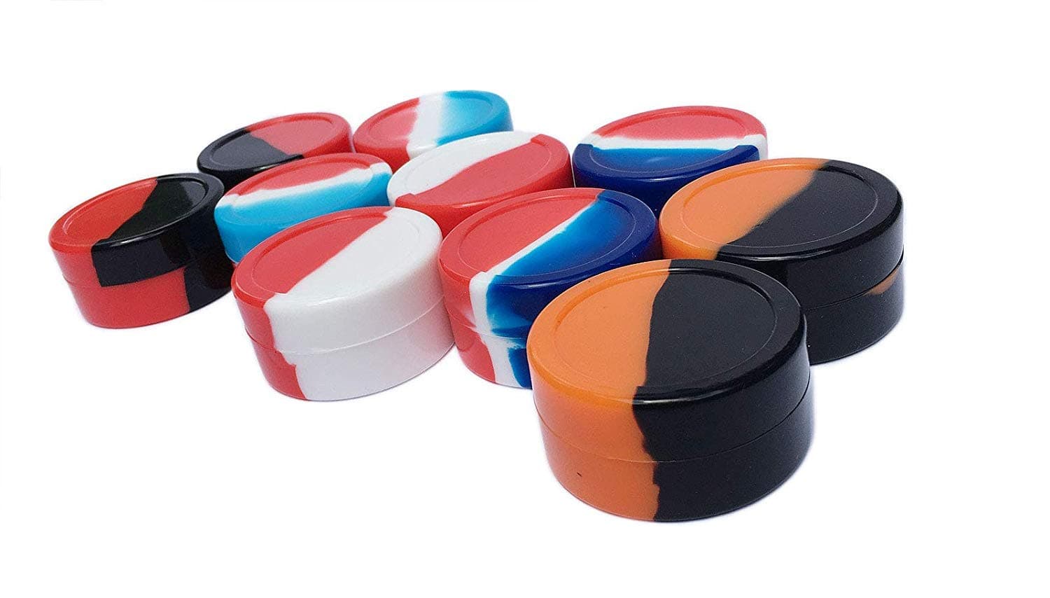 Dab Containers Silicone Large (10 pcs) 22ml Dab Jars, Non Stick Wax Containers