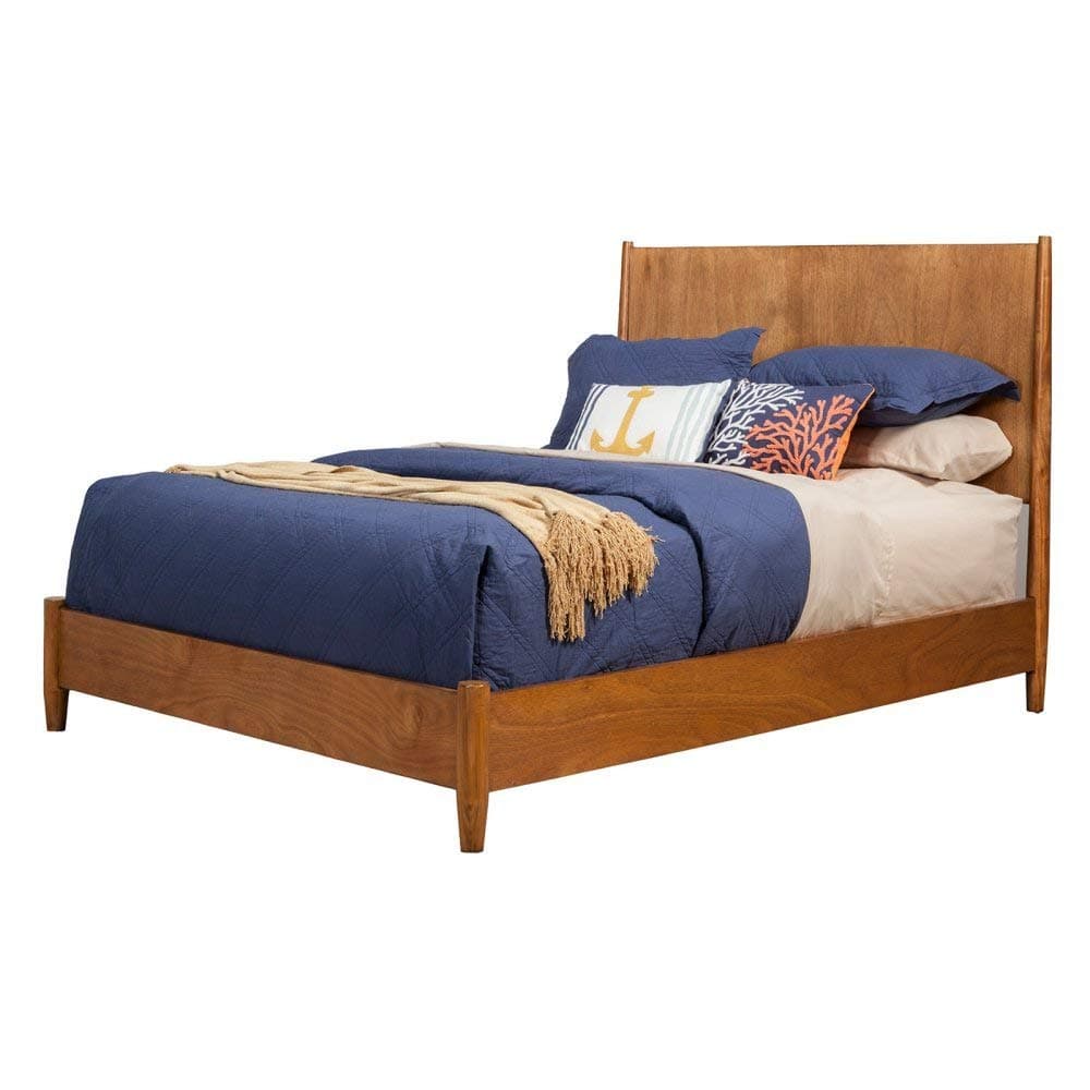 Mid Century Platform Bed, Standard King, Acorn