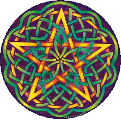 Celtic Pentagram - Window Sticker / Decal - Circular 4.5”