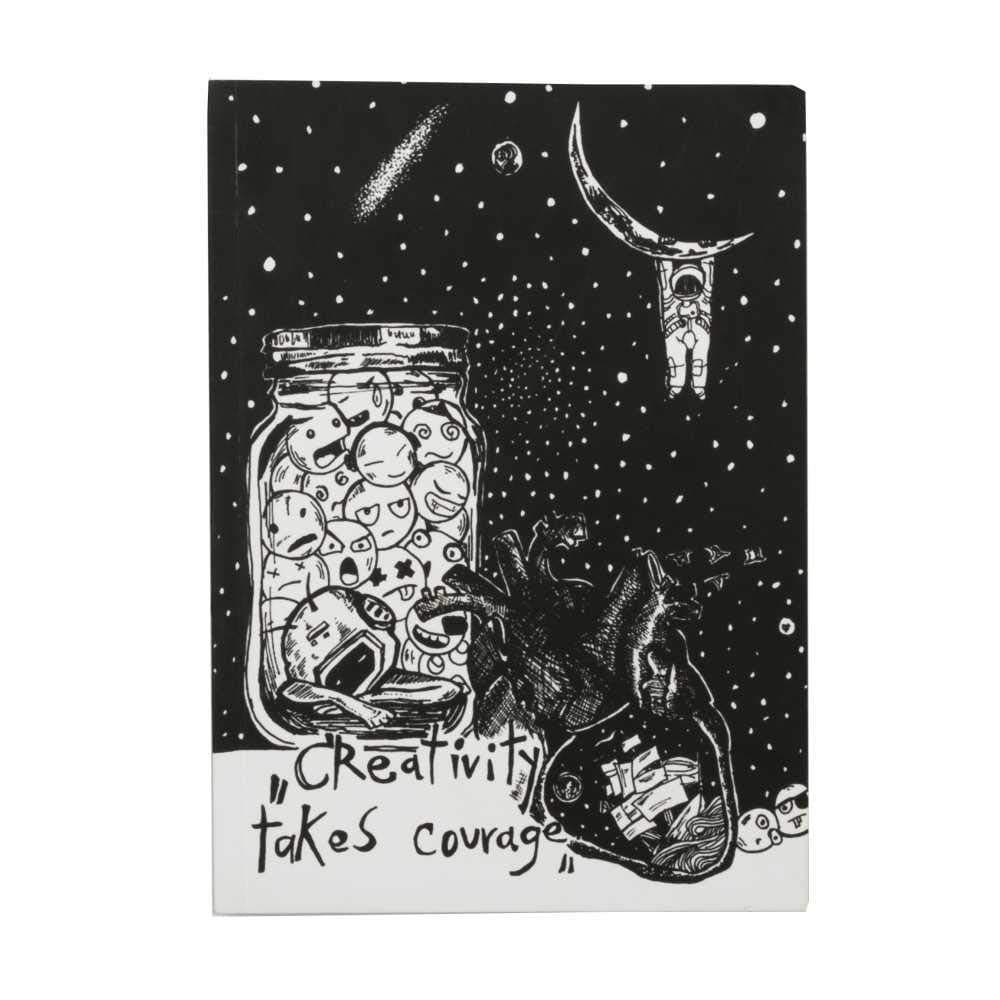 Doodle Dreams Designer Creative Courage Softbound Doodle Diary/Notebook (A5|Ruled|200 Pages|10 Seperators)