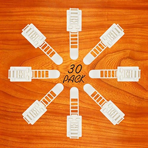 YiwerDer 30Pcs Adjustable Cable Clips, Adhesive Wire Clips, Cable wire Management Holder Clamps with Screw Mount for Home, Car and Office- White