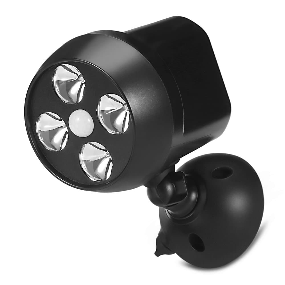 Motion Sensor Light Spotlight Ultra-Bright LED Light with Motion Sensor IPX6 Waterproof 4 LEDs (600-lumen) by Famirosa