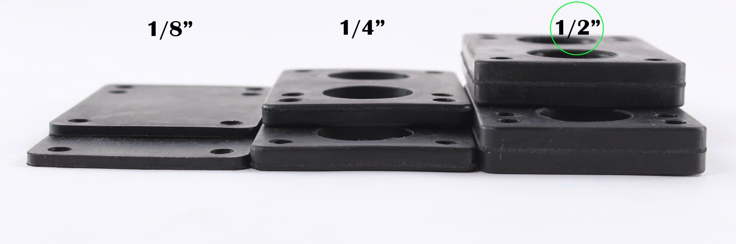 skateblanks 1/2" Rubber Skateboard Longboard Riser Pads