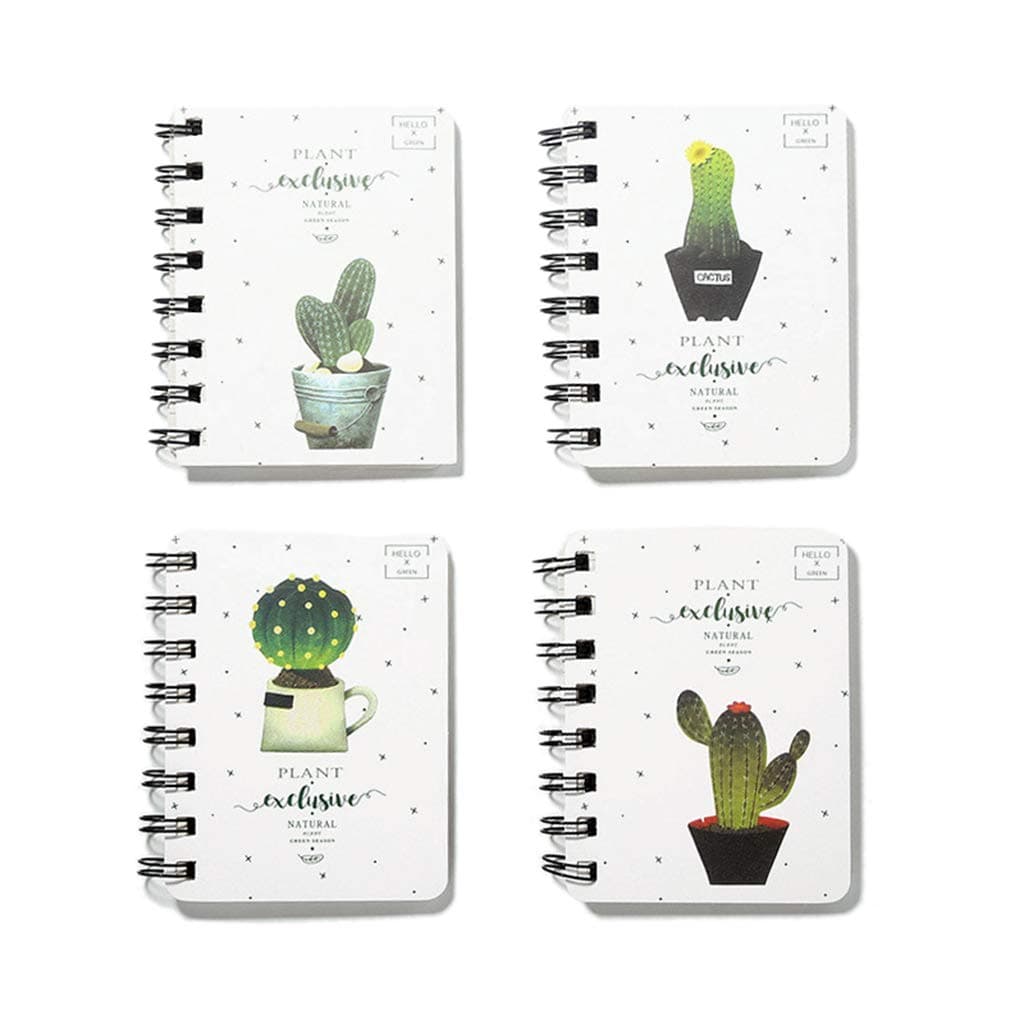 Fewxdsad Cute Cactus Daily Planner Notebook Spiral Notebook Diary Notepad Memo PadOffice Supplies