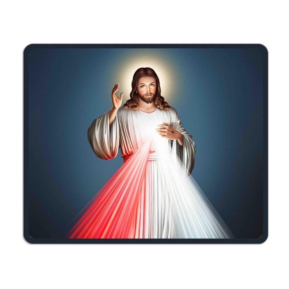 Readyybry Divine Mercy Comfortable Rectangle Rubber Base Mousepad Gaming Mouse Pad