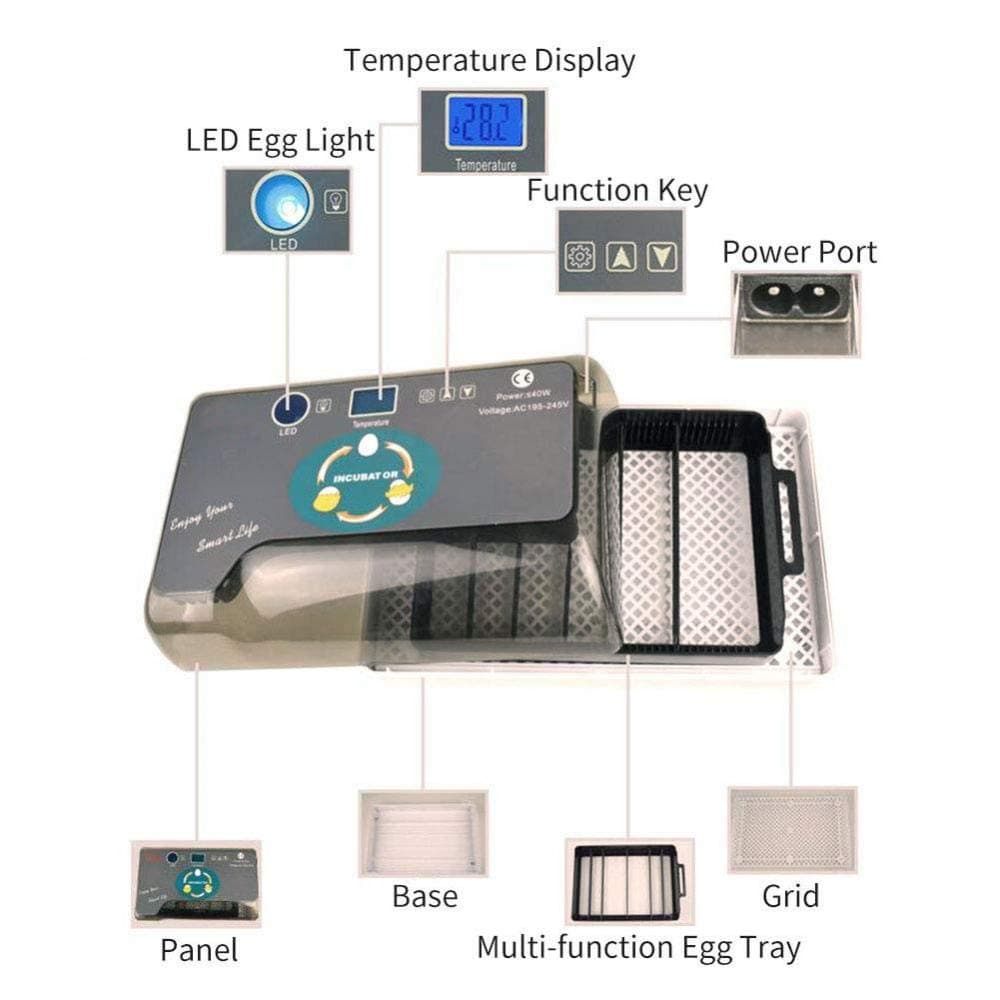 Egg Incubator,Digital Egg Incubator 4-35 Eggs Hatcher Incubator with Automatic Egg Turning Fully Automatic Hatcher for Egg Duck Egg Bird Egg Turkey Eggs Home Use (Australian Standard,Japanese Manual)