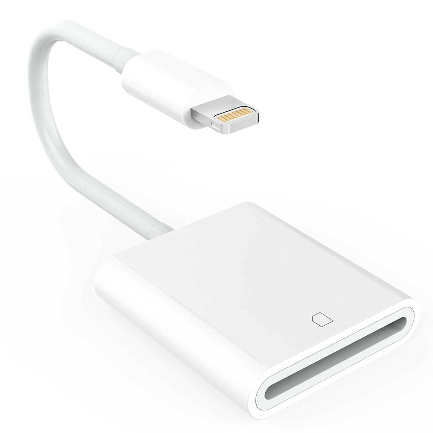 Lightning to SD Card Camera Reader for iphone, Camera Card Reader Adapter Cable for iPhone5/5s/5c/6/6s/6 Plus/7/7 Plus/iPad Mini/Air, No App Required- IOS 11.Or Before. (Not Support iphne X/8/8Plus)