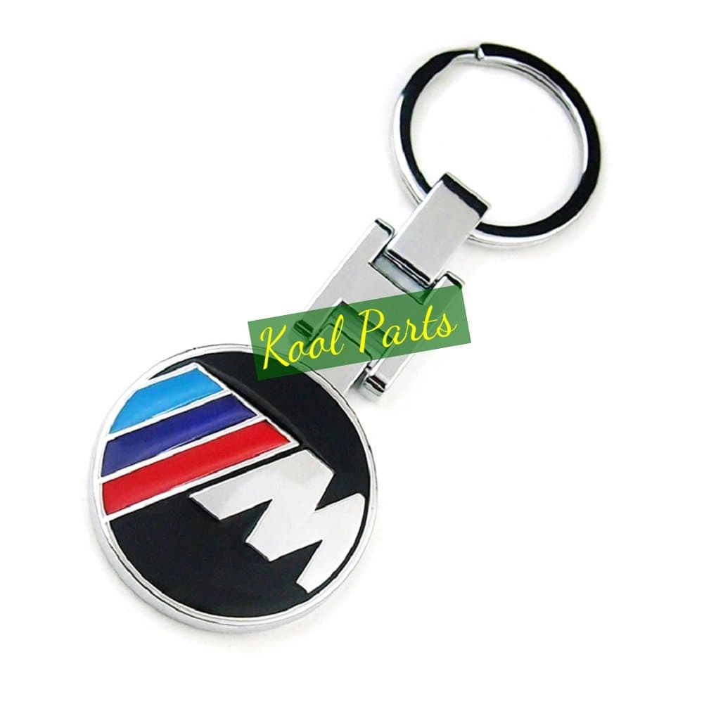 Round Shape Stainless Steel Keyring, Keychains, Keyfobs with Gift Box for BMW M Sports for All Models of M Sport Models 1, 2, 3, 4, 5, 7 Series X1, X3, X5, X6