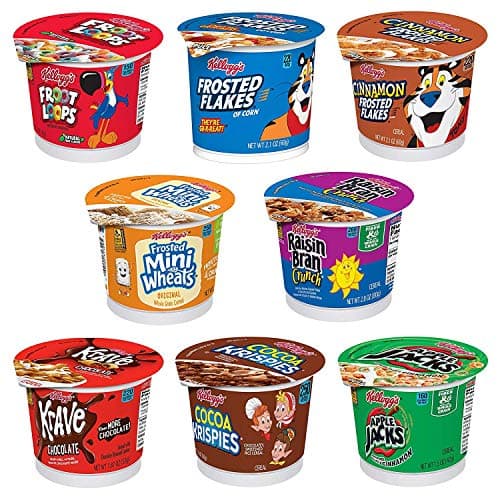 Kellogg's, Breakfast Cereal in a Cup, Assortment Pack, Bulk Size (Pack of 60 Cups) (4)