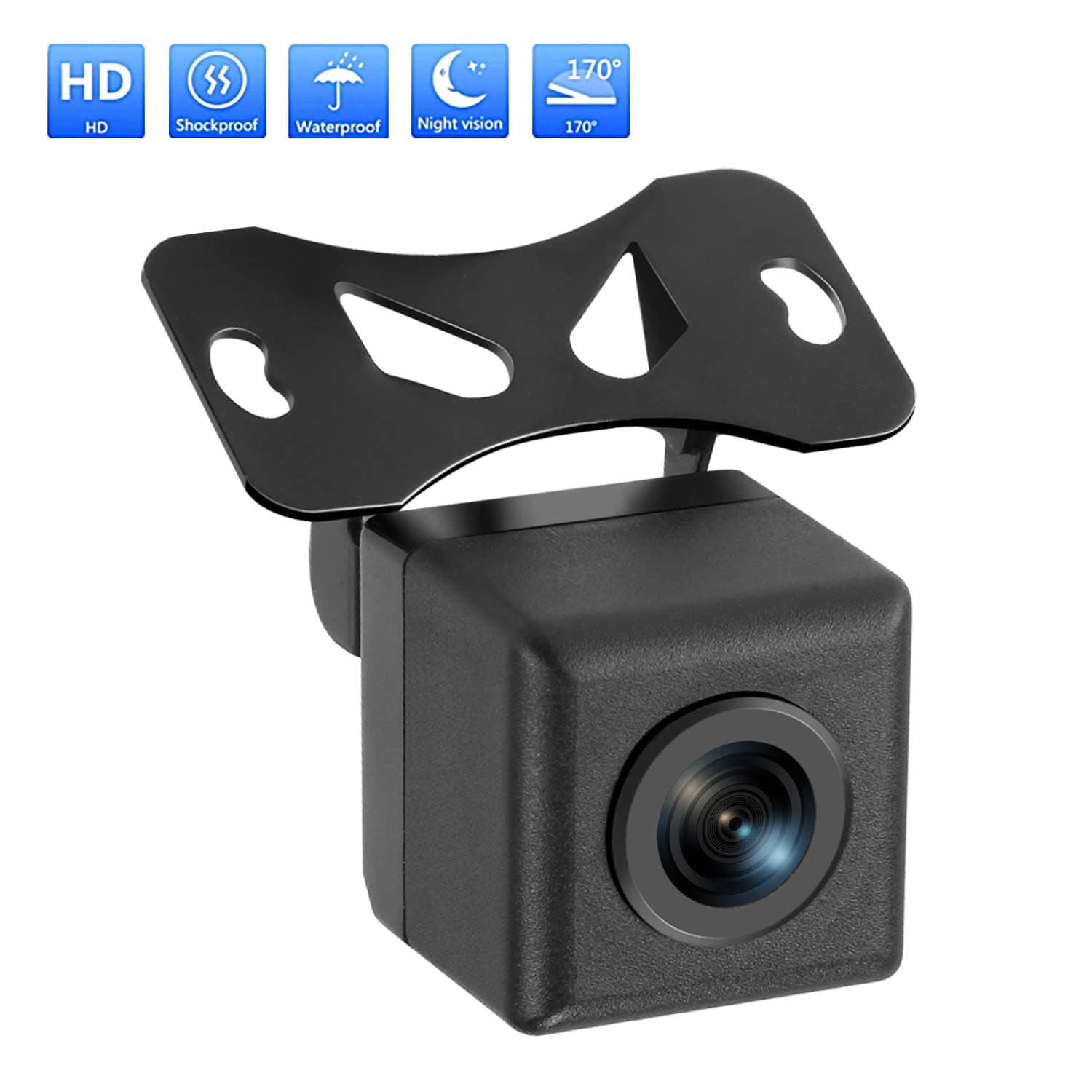 Car Backup Camera Rilitor Rear View Parking Reverse Camera with HD CMOS 170° Angle IP67 Waterproof Night Vision Reversing Cameras for Cars Truck SUV RVs