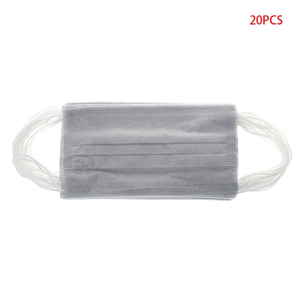 Xurgm 20 Pack Disposable Elastic Ear Loop Face Masks Breathable Dust Filter Masks Mouth Cover Masks