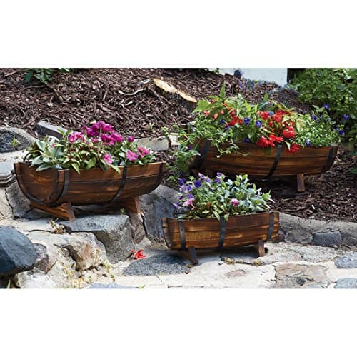 Char-Log 3-Pc. Half-Barrel Planter Set