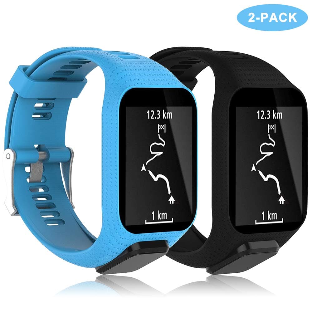 TOPsic TomTom Strap, Silicone Watch Band Replacement Strap for TomTom Runner 3, TomTom Spark 3, TomTom Runner 2, TomTom Spark, TomTom Golfer 2, TomTom Adventurer