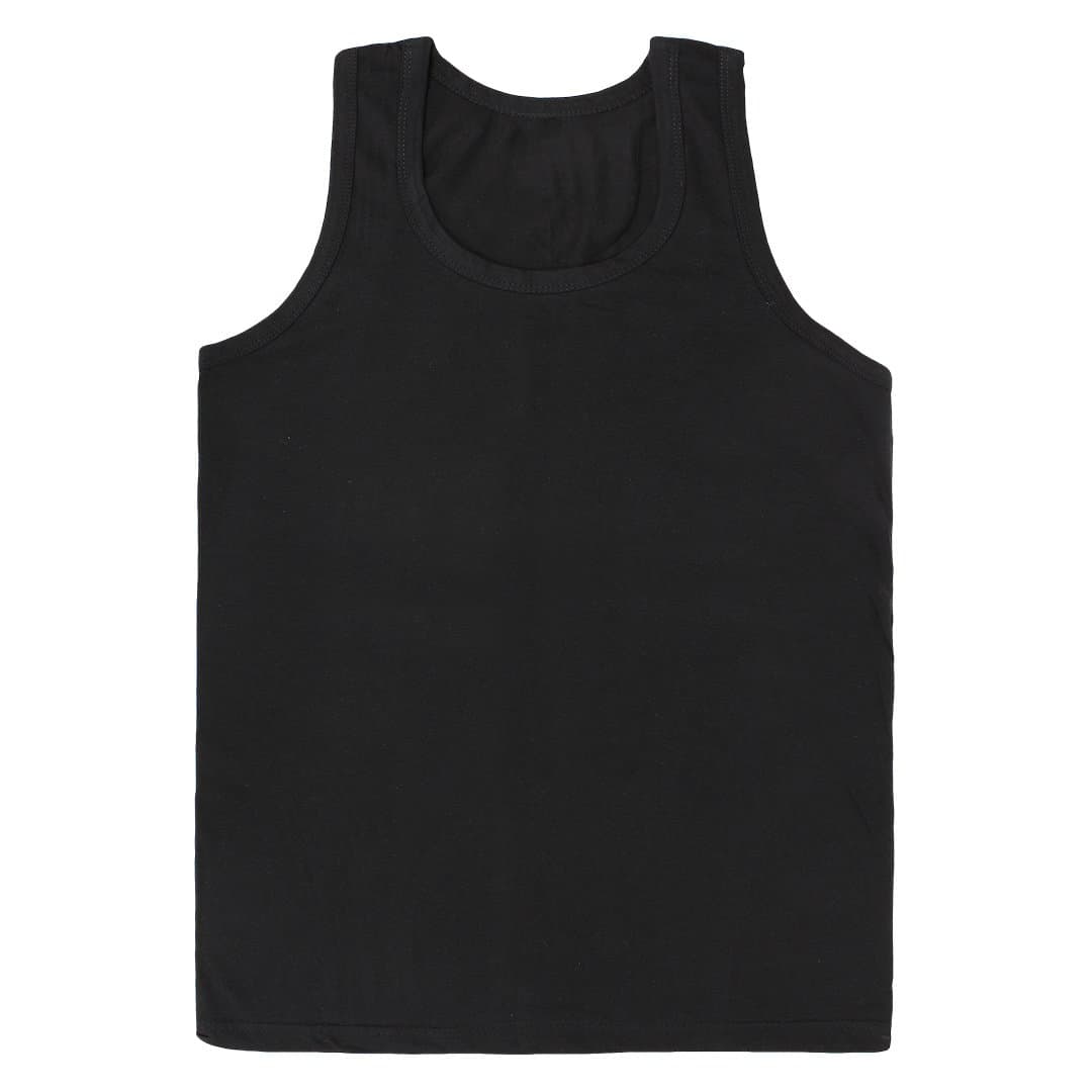 Hoi Polloi Mens Plain Basic Cotton Rich Summer Holiday Training Gym Vest Top (S-XXL)